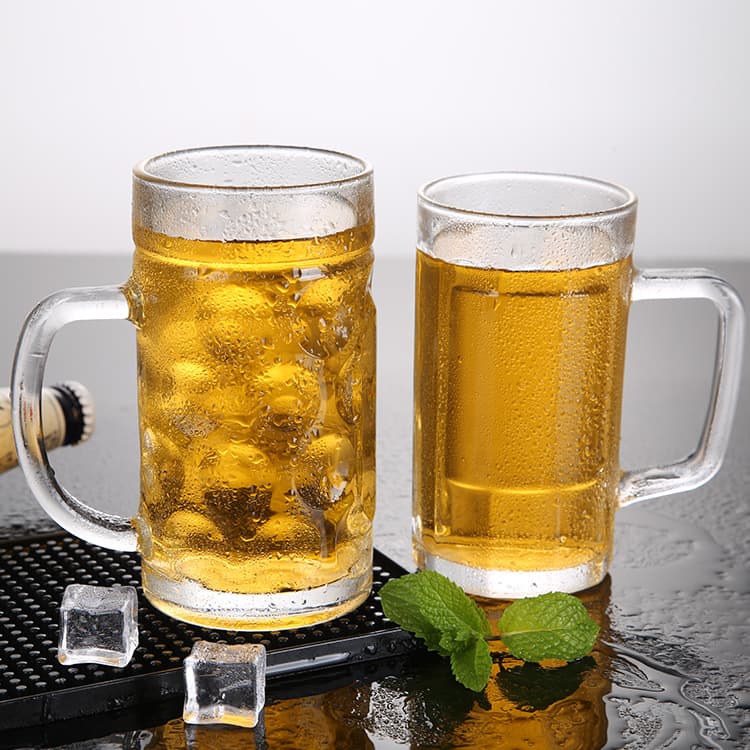 Draft beer mug, large glass mug with handle, commercial wholesale draft beer mug, large capacity beer mug, hero mug