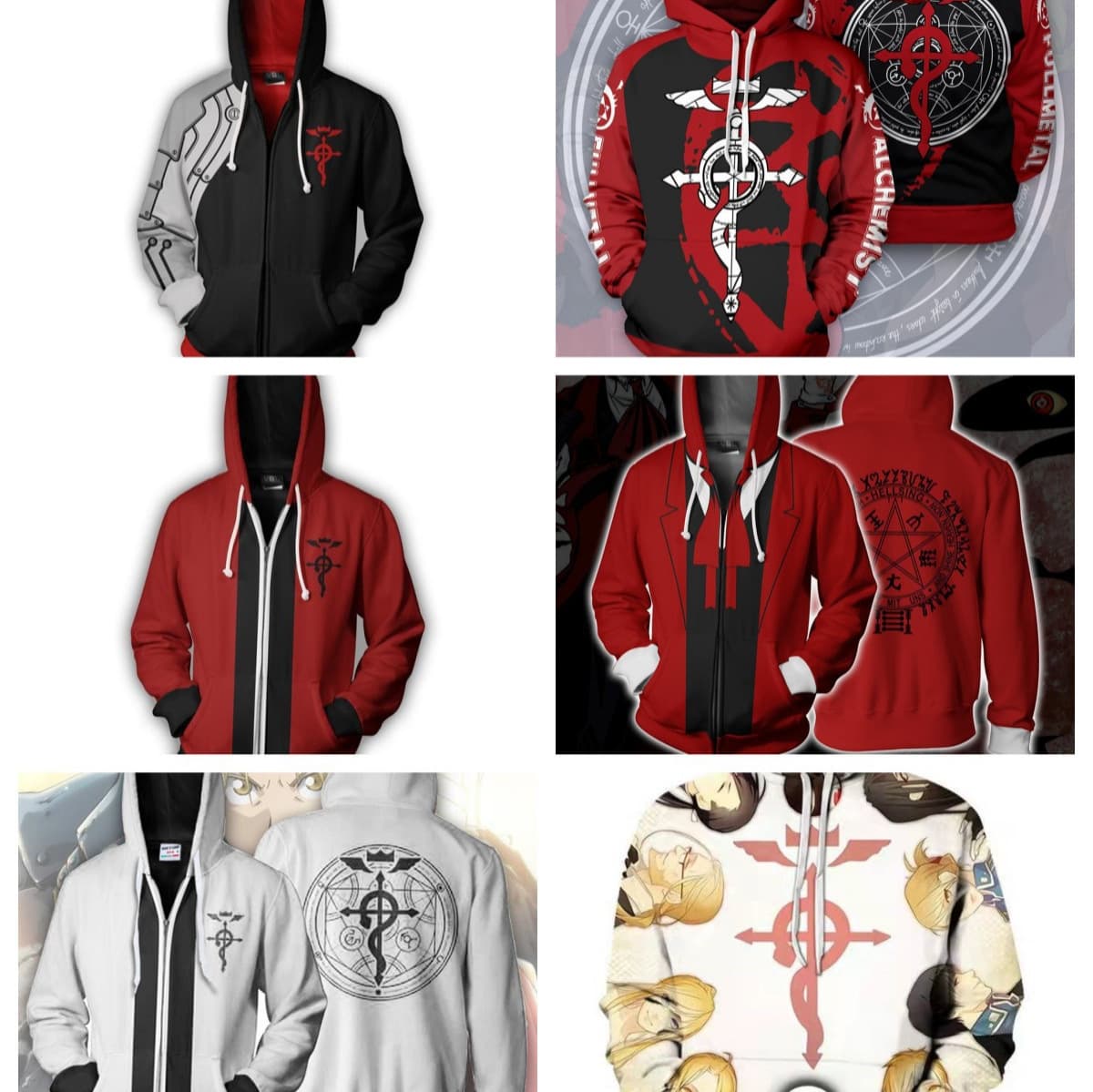 New Fullmetal Alchemist Edward 3D Digital Print Hoodie Anime Sweatshirt Men Cosplay Merch