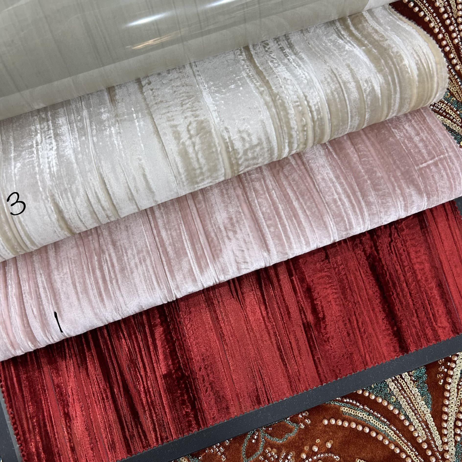 Crushed Velvet Sample Gold Velvet Crepe Curtain Fabric Sample Showhouse Pillow Fabric Plush Glossy Version