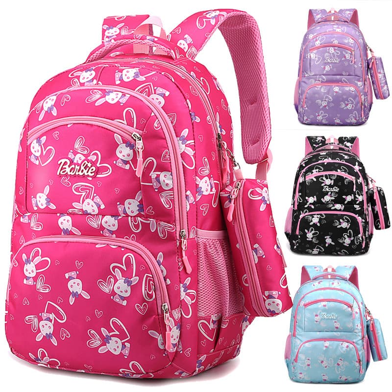Cross-border Wholesale New Elementary School Backpack for Girls Grades 1-6 Sweet Cute Lightweight Casual Double Shoulder Bag