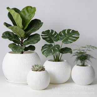 Extra Large Plastic Flower Pot, Simple Round White Thickened, for Monstera, Money Tree, Outdoor Garden Tree Planting, Large Planter