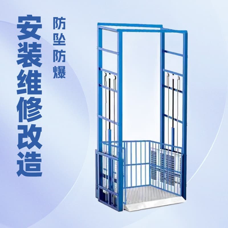 Warehouse Factory Cargo Lift Platform Dual Rail Cargo Lift Platform Efficient