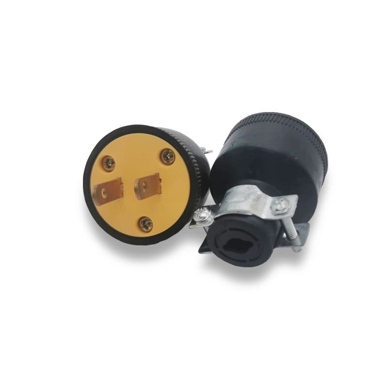 Manufacturer direct sales for foreign trade cross-border South American household and industrial 15A copper pin accessories, ABS material wiring conversion plug.