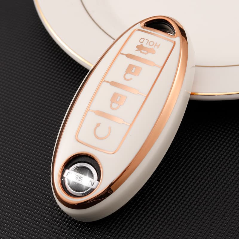 Daily Use Nissan Key Cover Infiniti Transparent Shell with Buckle Suitable for Qashqai Livina Qashqai Duster Rogue