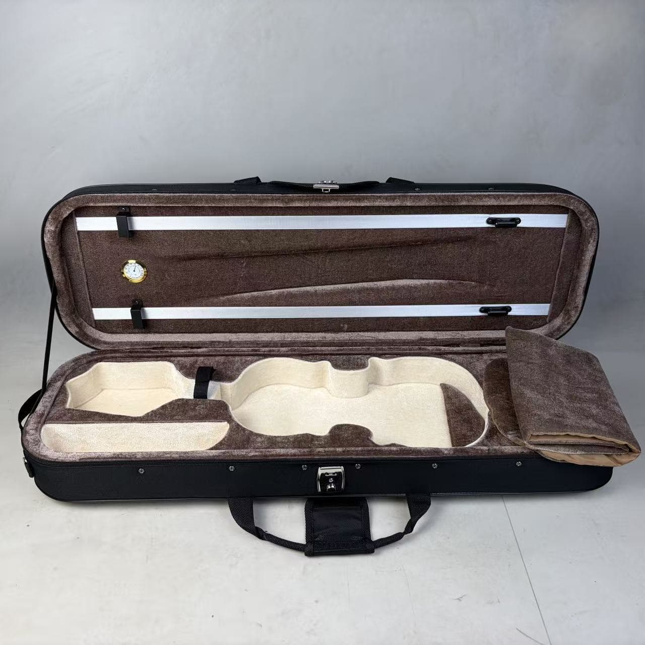 Double-sided camel violin case, lightweight shockproof Oxford cloth, super soft velvet violin case