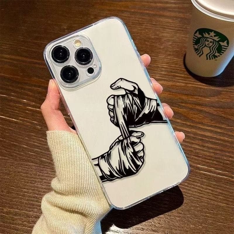 Sketch Bandage Boxer Case for iPhone Apple SE3 16 Pro 11 13 Pro Transparent 13 Trendy