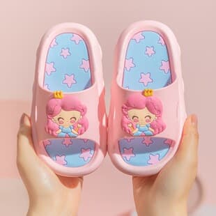 2024 New Summer Little Dinosaur Princess Children's Sandals Slippers, Soft Sole Non-Slip Shoes for Middle and Older Girls Wholesale