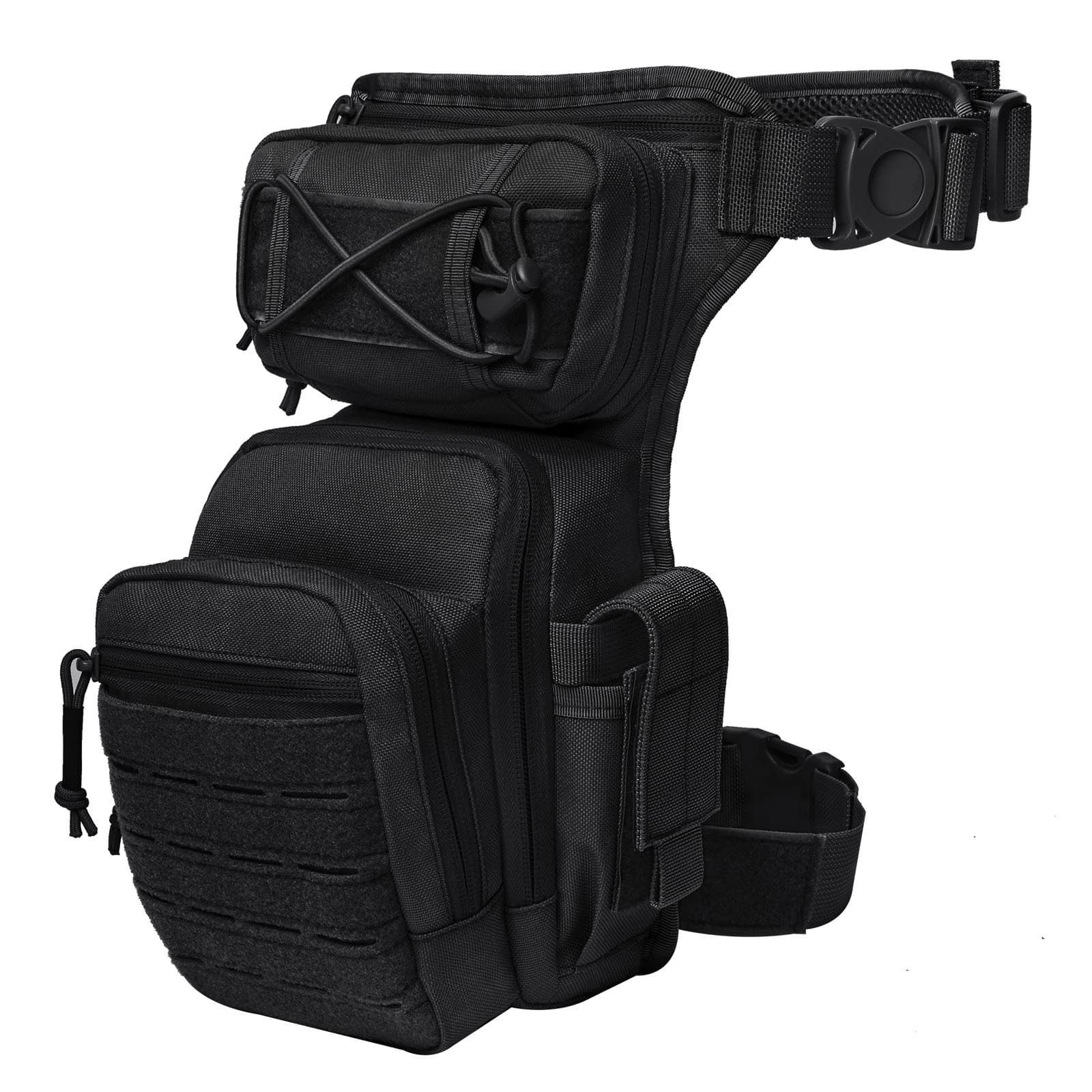 Cross-Border Multifunctional Tactical Waist and Leg Bag Nylon Laser Cutting Outdoor Cycling Motorcycle Crossbody Saddle Bag Anti-
