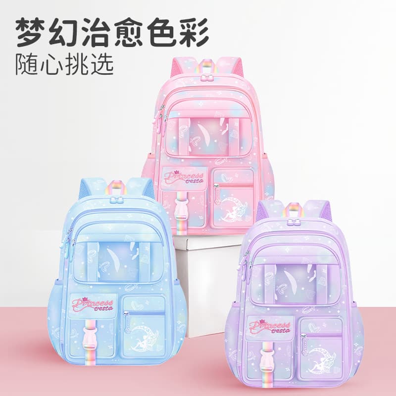 Refrigerator door Kuromi primary school bag female light large capacity fantasy children's backpack wholesale one piece drop shipping