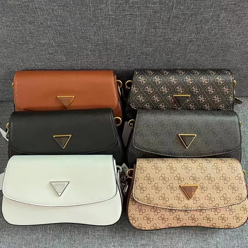Foreign trade European and American solid color trendy curved printing retro pendant armpit bag presbyopic curved bag flap shoulder bag for women
