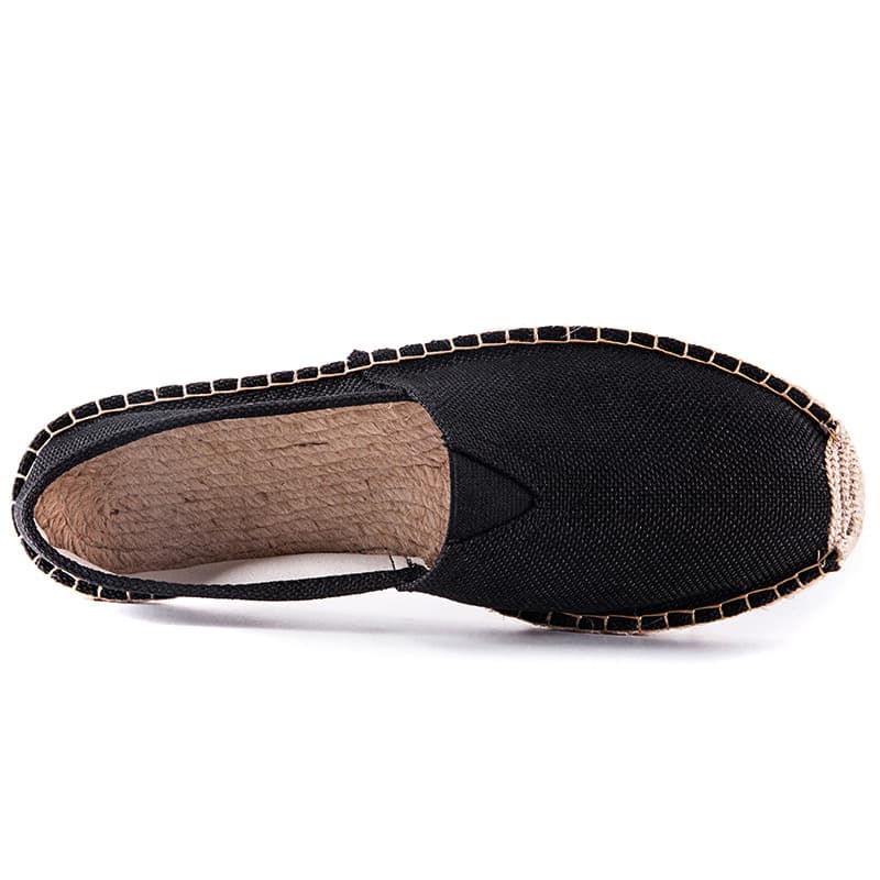 Linen Sole Shoes, Hemp Cloth Shoes, Straw Woven Shoes, Slip-On Loafers, Fisherman Shoes, Unisex Woven Casual Large Size Canvas Shoes