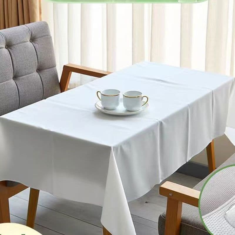 In Stock PEVA Waterproof and Oil-Proof Disposable Tablecloth, No-Wash Table Cover, Rectangular Dining Table Cloth for Coffee Table