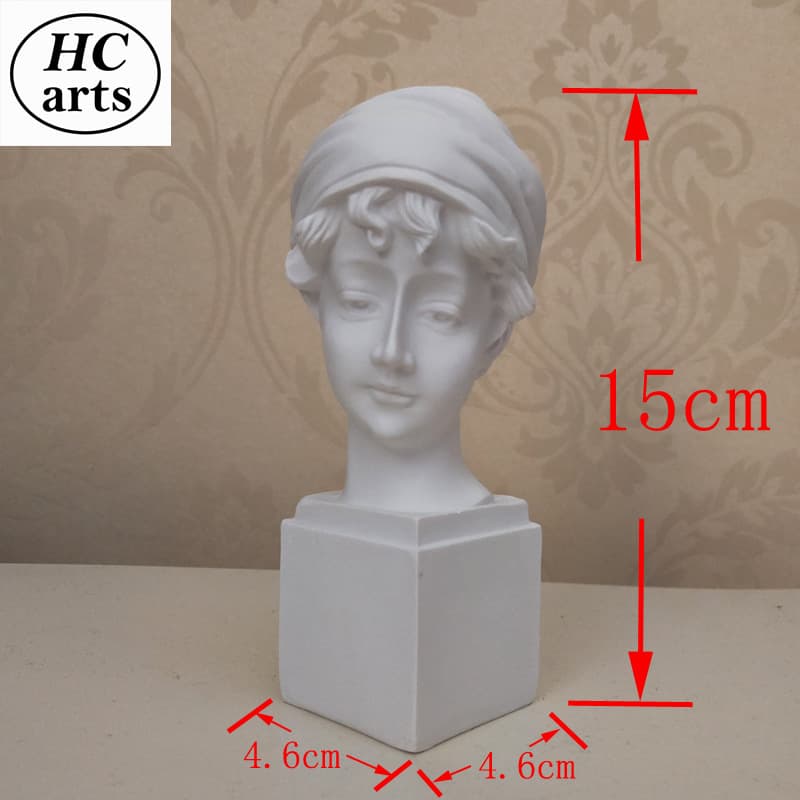 Small Nordic David resin plaster statue art head ornament, character sculpture, living room wine cabinet home decoration