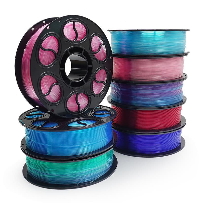 Cross-border new product PLA silk transparent gradient crystal 3D printing consumables suitable for farm Tuozhuchuangxiang printer