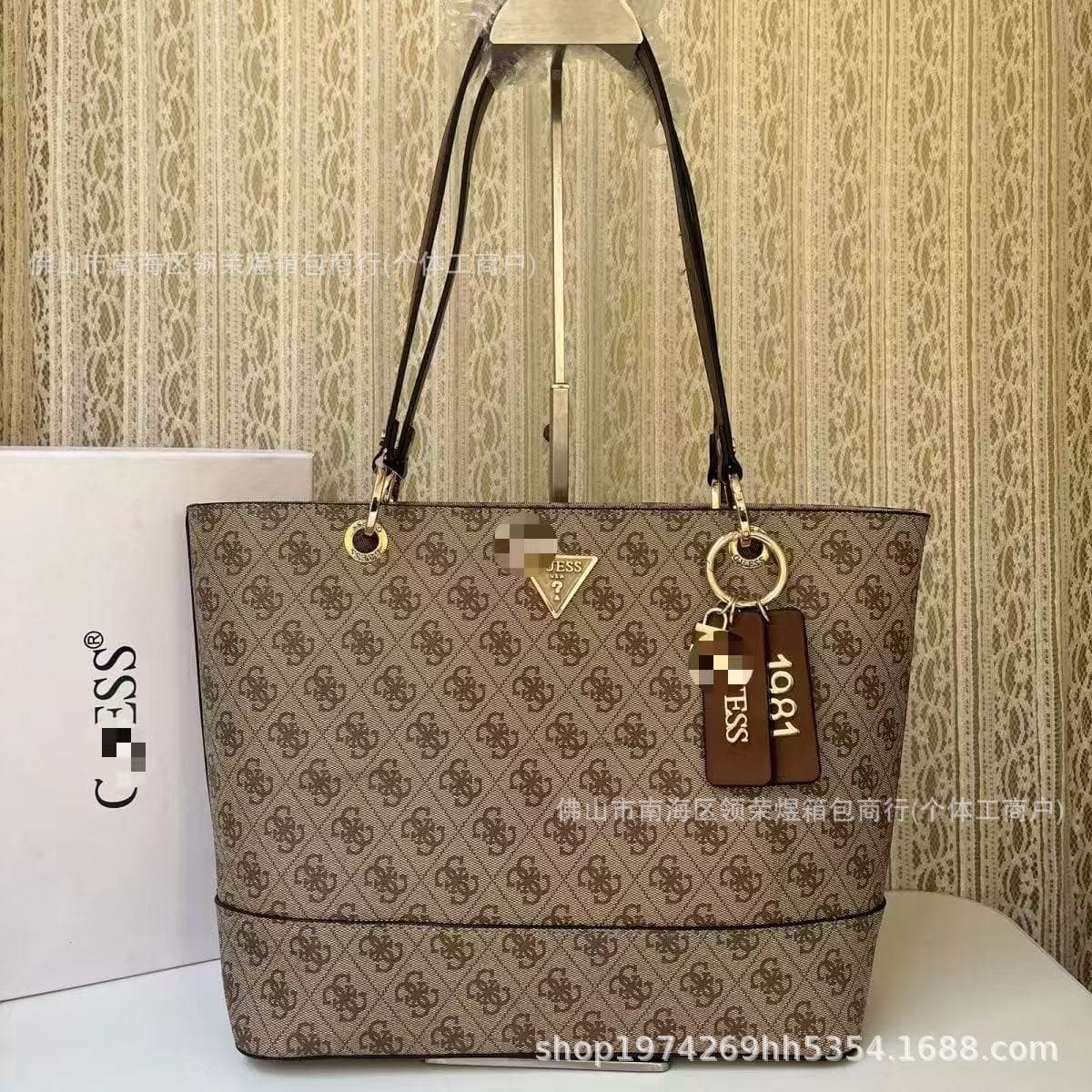 2025 New Women's Bag Large Capacity High Appearance Forest Style Lightweight Shopping Printed Solid Color Tote Bag Handbag