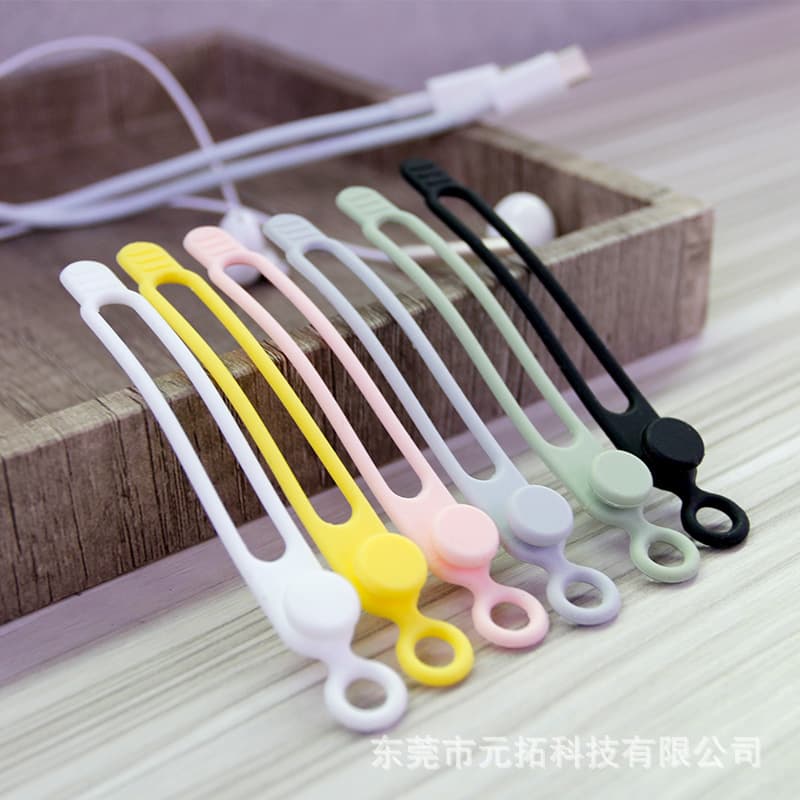 Data Cable Organizer Cable Winder Ties Wire Binding Straps Household Management Hanging Ropes Silicone Ties