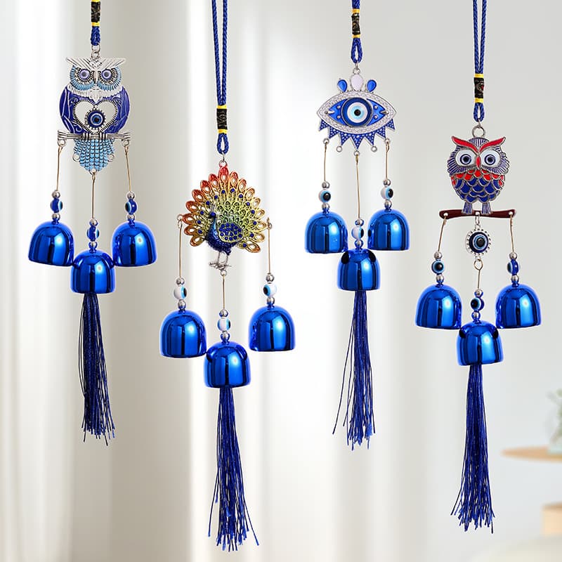 Cartoon owl resin wind chime ornaments creative girls room decoration pendant car hanging creative student gifts