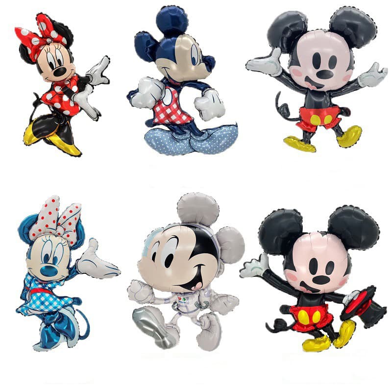 New Welcome Waving Minnie Astronaut Walking Magic Happy Mickey Aluminum Film Balloon Birthday Arrangement Decoration