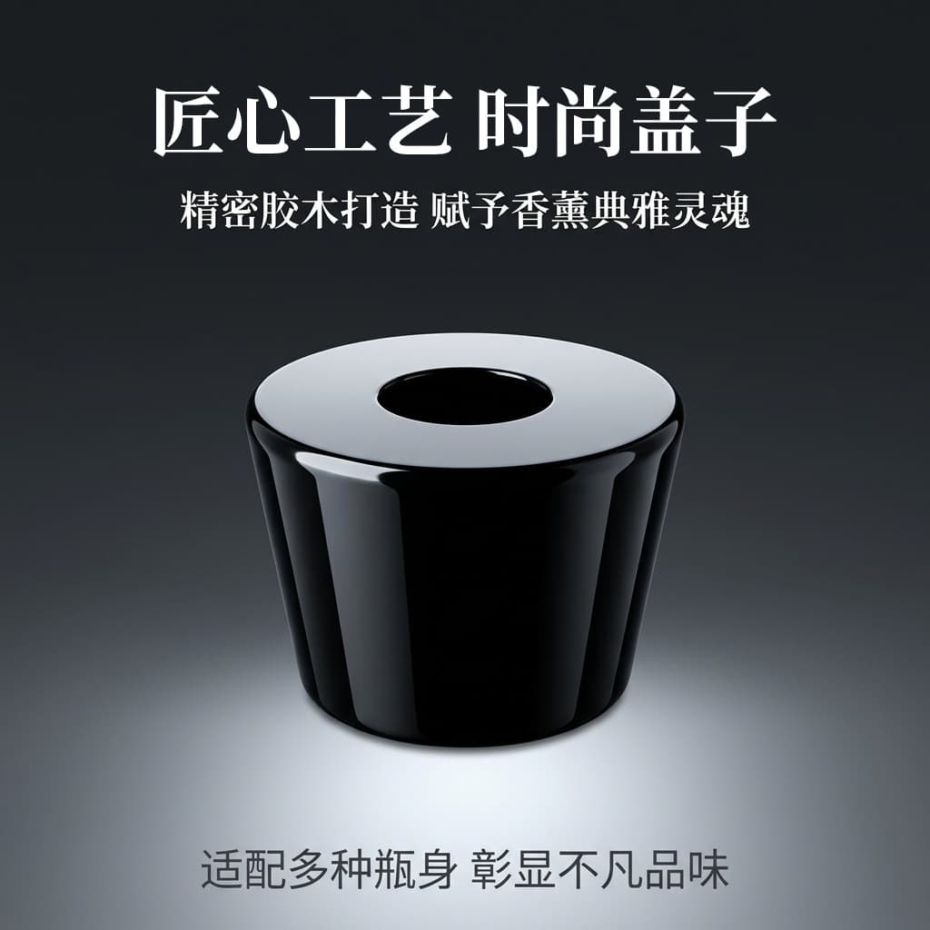 Wholesale perfume aromatherapy bottle wooden lid fireless aromatherapy wood lid bakelite bottle cap aromatherapy glass bottle wooden lid
