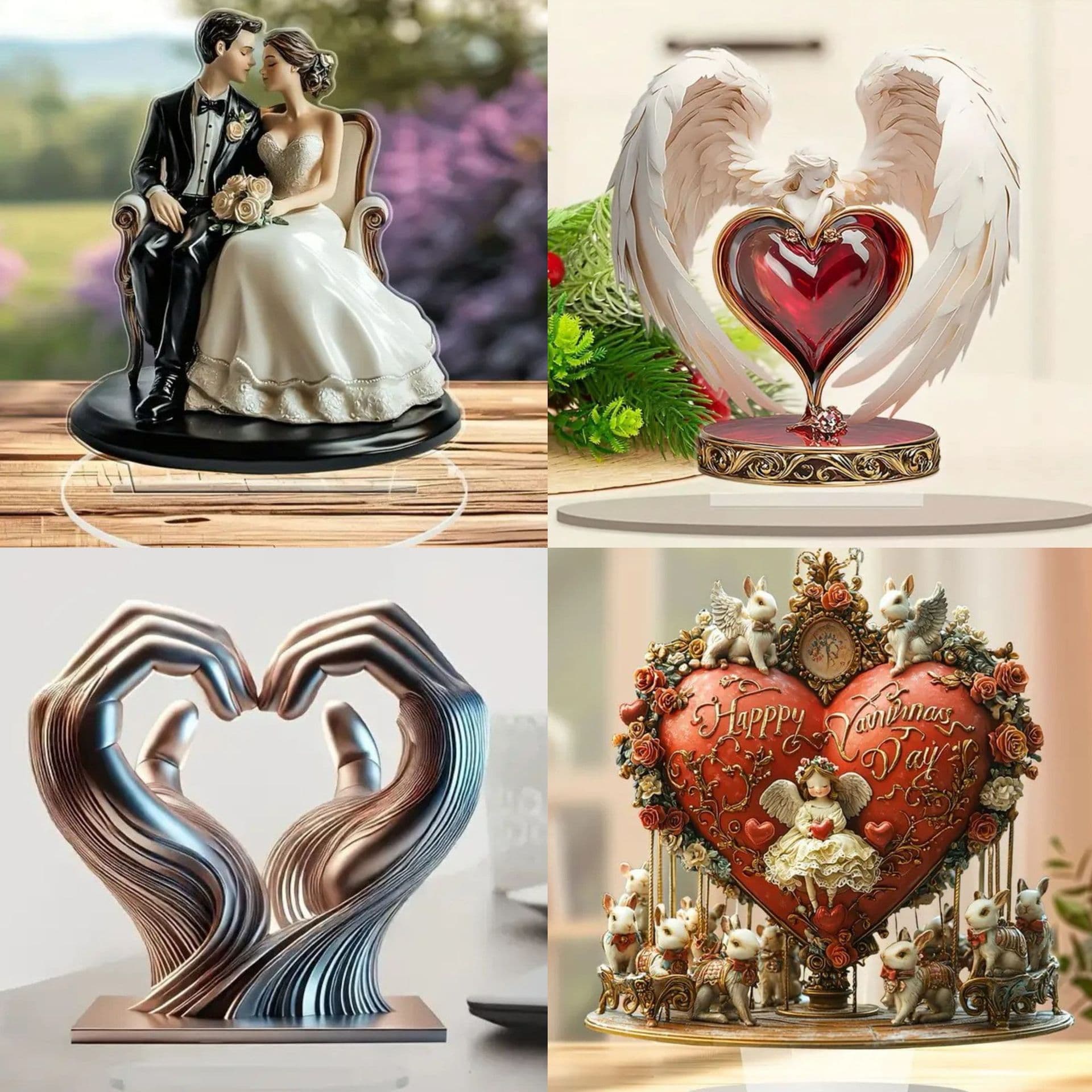 Cross-border acrylic stand ornaments Valentine's Day Mother's Day Father's Day Easter crafts gifts