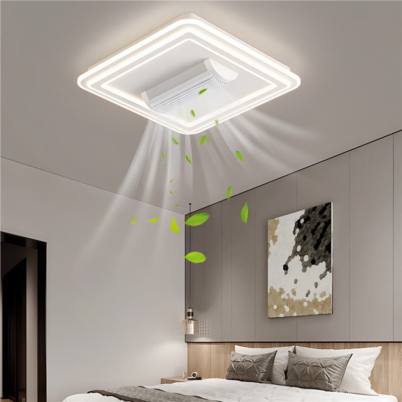 New bladeless fan lamp full spectrum living room ceiling lamp whole house package simple bedroom dining room ceiling fan lamp