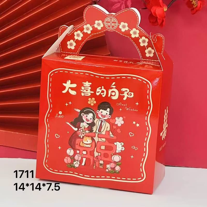 Creative Chinese Wedding Candy Box, Handbag Style, for Engagement Return Gifts, Ins Candy Bag