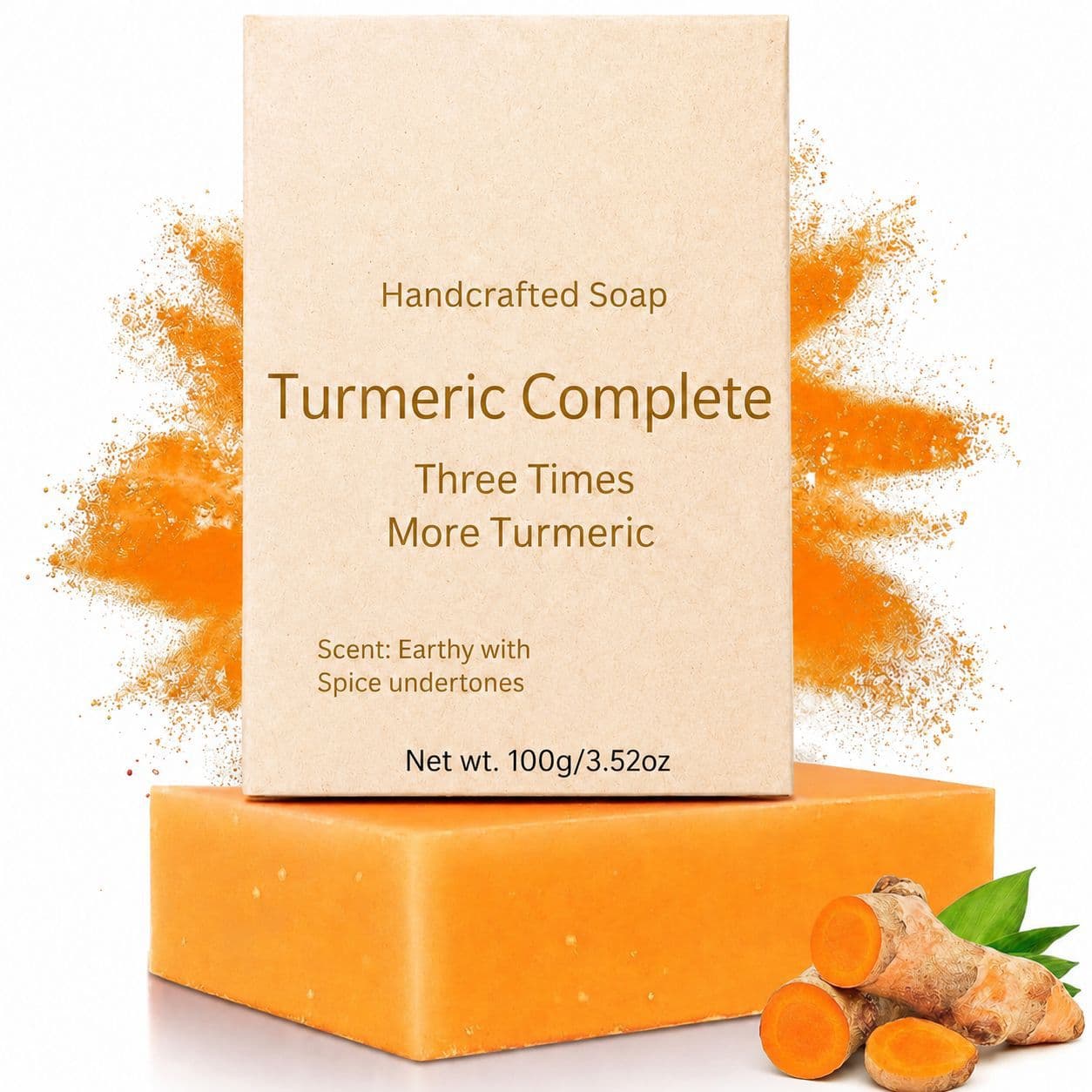 Amazon Turmeric Soap Natural Organic Shea Butter Chamomile Calendula Handmade Soap Cleansing Bath Soap