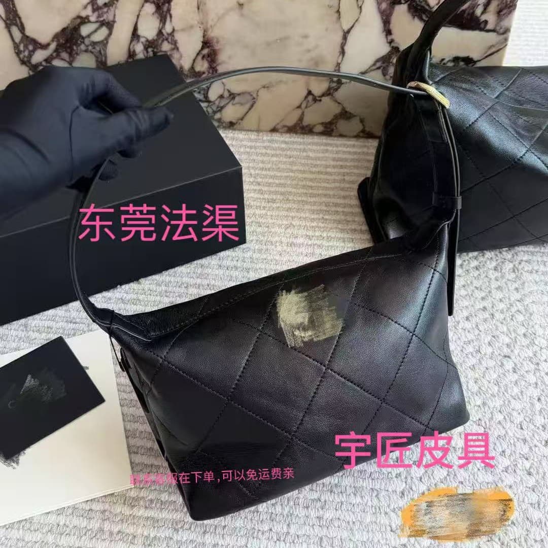 2026 Chanel-Style Jennie Same Diamond Quilted Underarm Bag Large Capacity Handheld Shoulder Bag High-End Women's Bag