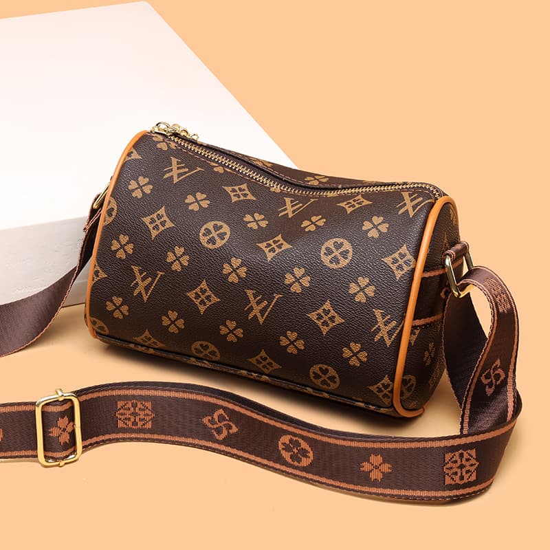 Women's Reading Glasses Bag Crossbody Bag 2022 New Style Cross-Border European and American Fashion Ladies Shoulder Bag Wide Strap Cylinder Backpack