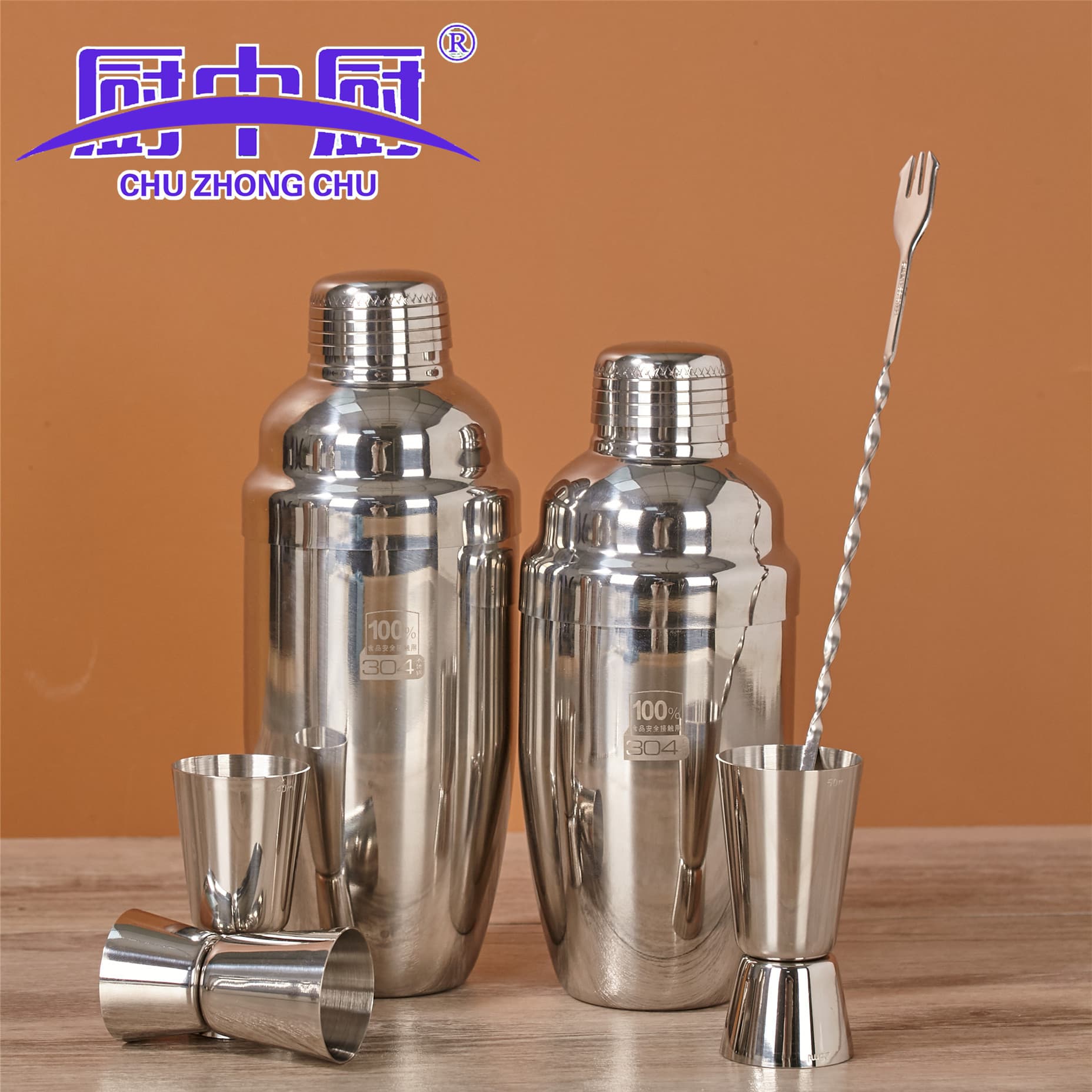 Wholesale 304 Stainless Steel Shaker, Japanese-style Cocktail Mixing Bottle, Multi-use Bar Container