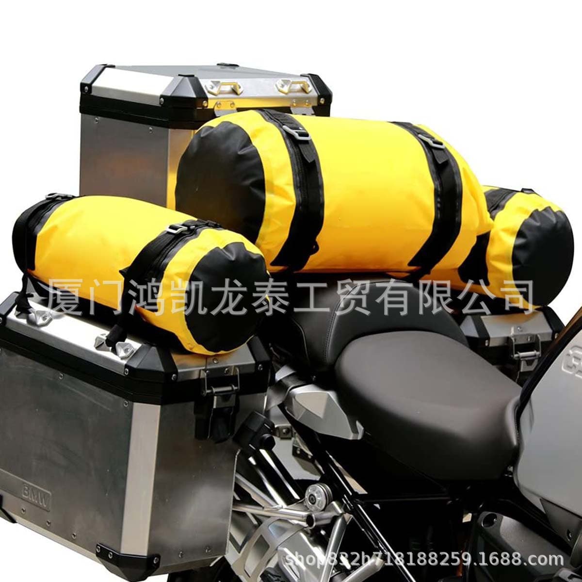 Waterproof Motorcycle Tail Bag Riding Gear Bag Rainproof Double Shoulder Backpack Rider Bag Rear Seat Bag Cross Bag Bucket Bag