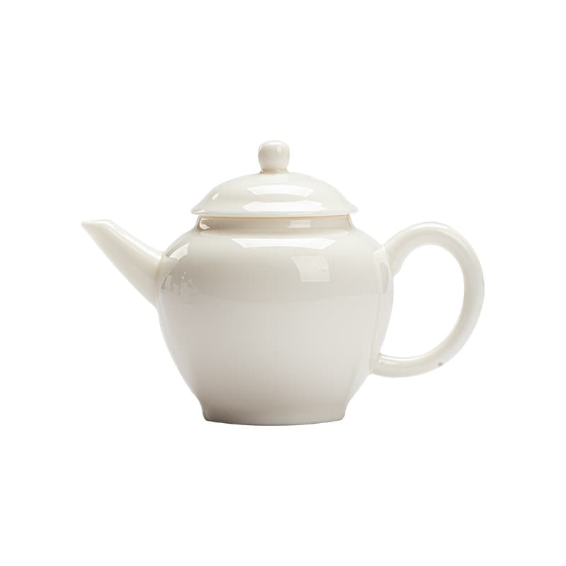 Yamato Sheep Fat Jade Teapot Ceramic Tea Brewing Pot Big Red Robe Xishi Pot Black Tea Tea Set with Tea-Water Separation