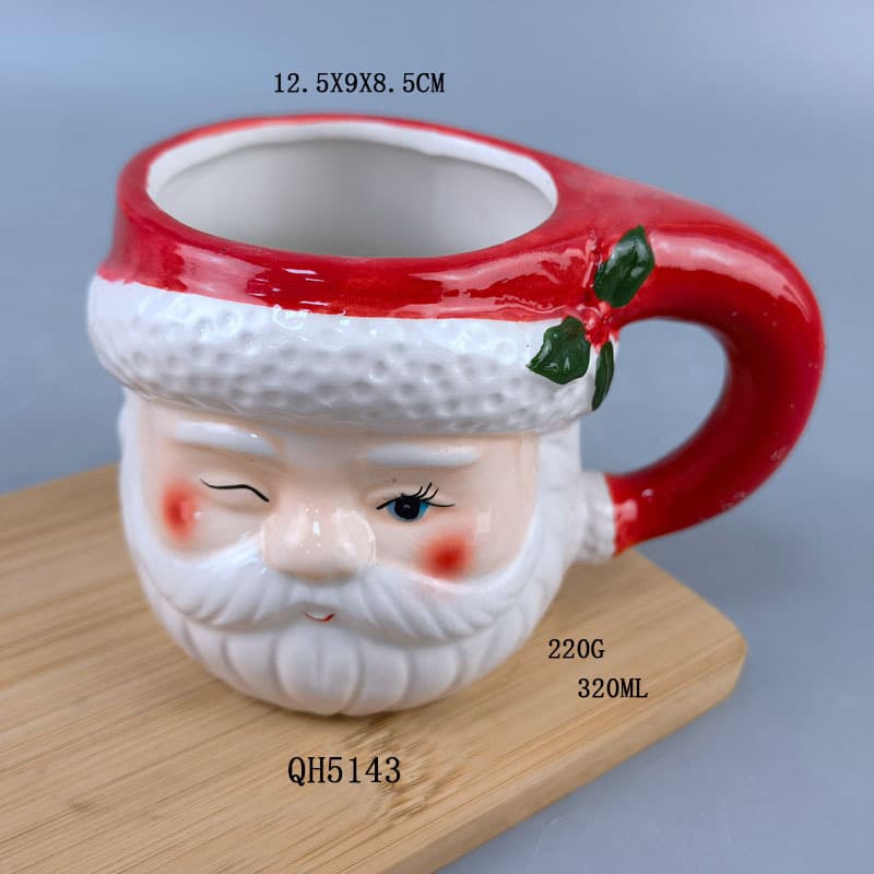 Cross-border Hot-selling Christmas Ceramic King Bust Ceramic Cup Mug American Coffee Cup Hand-painted Creative Cup