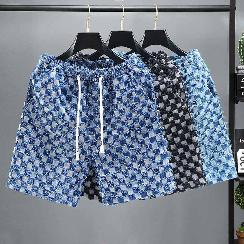 Plus Size Summer Loose Men's Shorts Fashion Trendy Five-Point Beach Shorts Casual Mid-Length Shorts Wholesale