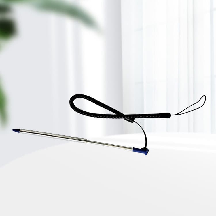 New 3DS Stylus Metal Retractable Touch Pen with Lanyard Hole NEW3DS Accessory