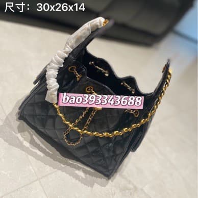 25C Bucket Bag Cowhide Diamond Quilted Underarm Bag 2025 New Chain Crossbody Bag Shoulder Bag Women's Bag