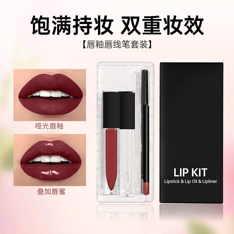 Custom Logo Matte and Glossy Lip Gloss Set Lipstick Makeup Kit