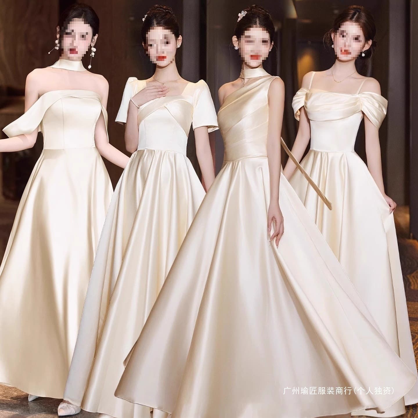 Champagne Bridesmaid Dress 2026 New Wedding Stunning Unique Sisterhood Gown Performance Host Dress