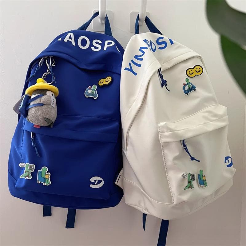 2025 Korean version of simple large-capacity backpack for female college students, high-looking commuter backpack, junior and high school school bag