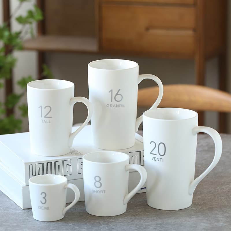 Factory direct creative ceramic mug with colored glaze, ounce mug, number mug, customizable logo, Mid-Autumn Festival gift
