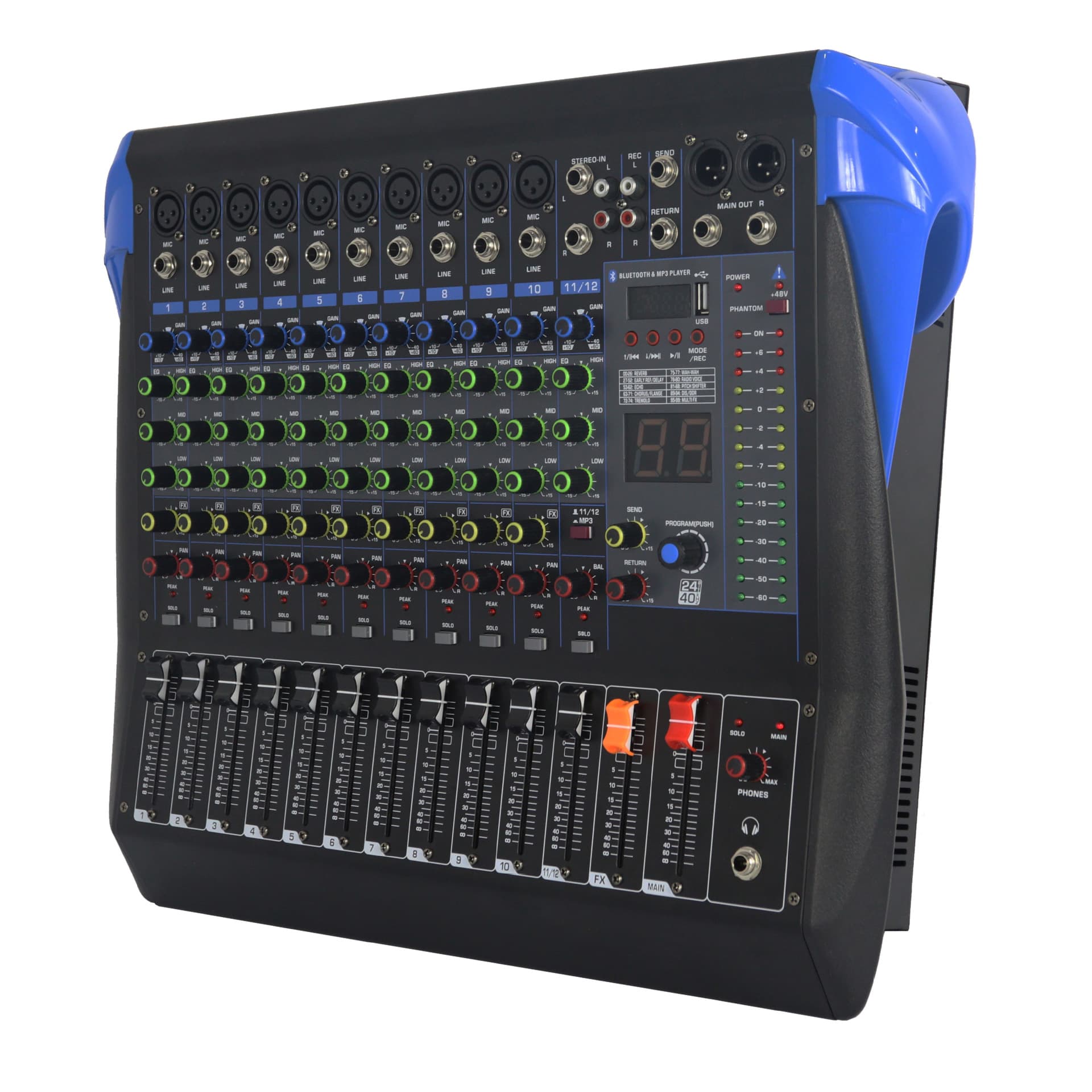 High-Power Mixer with Amplifier All-In-One Machine 8-Way 10-Way 16-Way USB All-In-One Machine 99 Effects Bluetooth Mixer