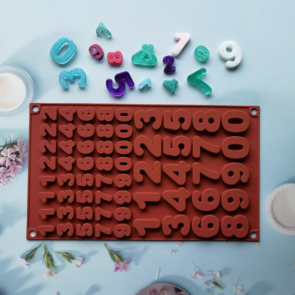 Silicone Double Number Chocolate Cake Jelly Pudding Soap Cake Mold Baking Tool 112