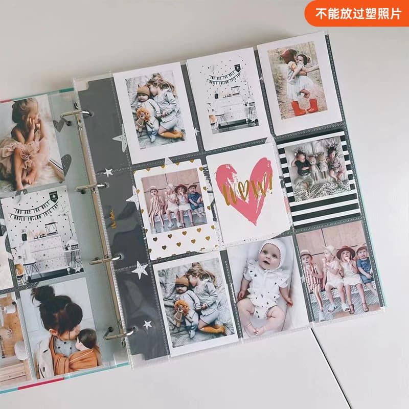 Children's Growth Photo Album 4-Inch Baby Birth Commemorative Gift Album Insert Page Style Family Photo Album