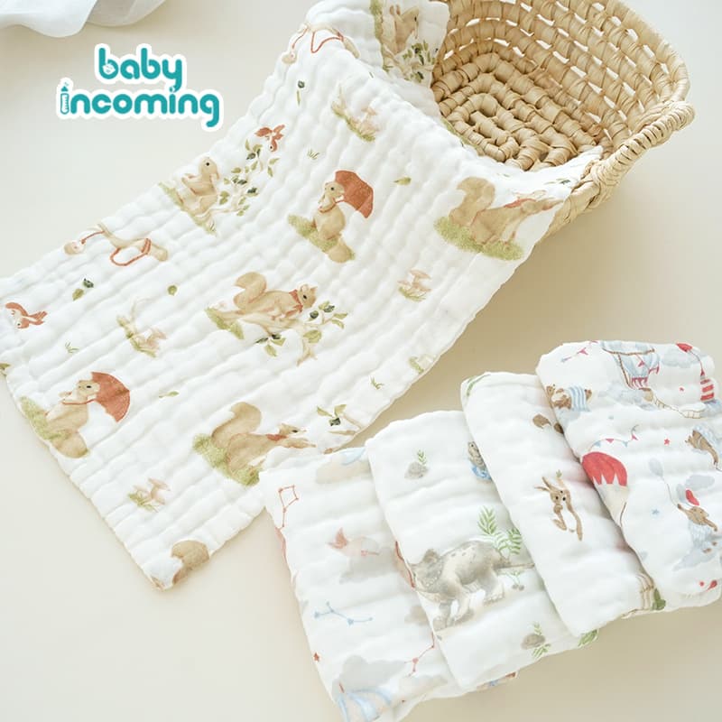 Six-Layer Bubble Cloth Towels for Babies And Children Hand Washing Towels Nursery Baby Face Towels Absorbent Cotton Towels