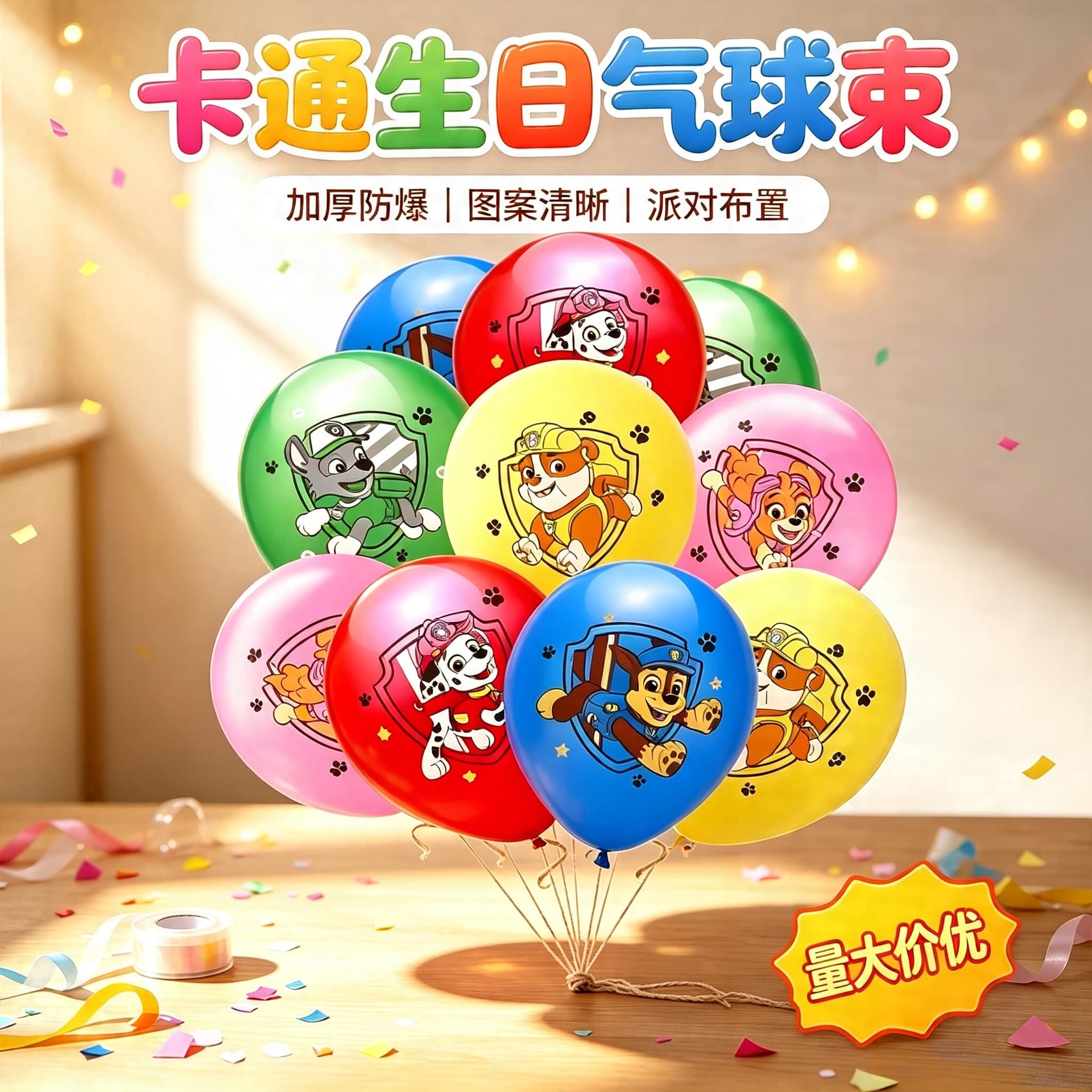 Theme party balloon 12 inches new paw team latex balloon birthday atmosphere scene balloon decoration balloon