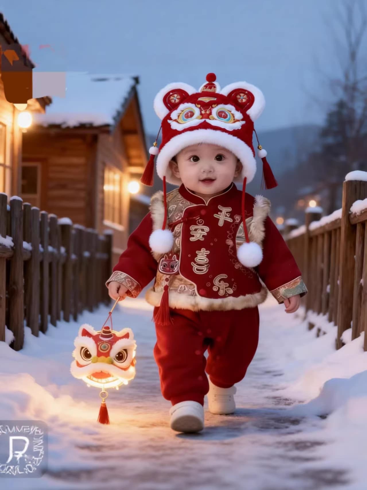 New Chinese-Style Festive Baby Clothes, Winter Thickened Young Master Bodysuit, Tang Suit for 100-Day/First Birthday New Year Visit