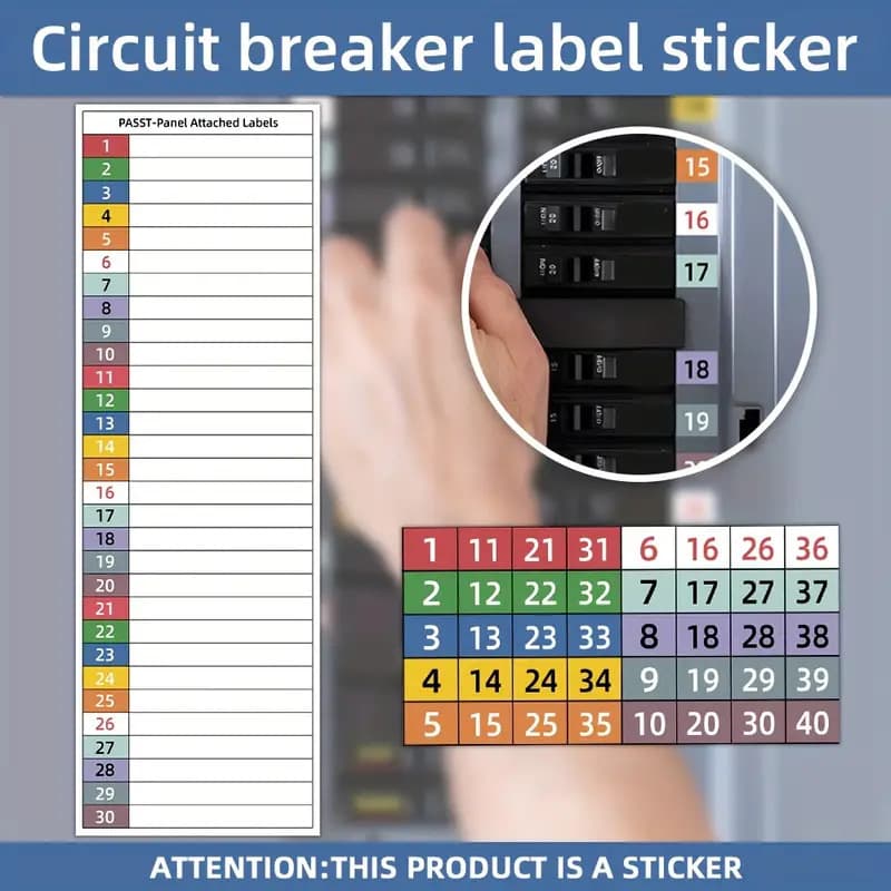 Cross-border hot style electrical box label sticker circuit breaker switch sticker index sticker switch control panel logo