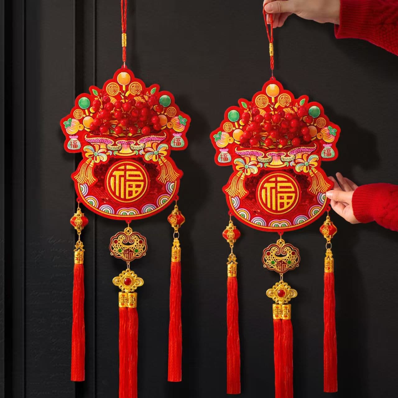 Spring Festival Supplies Chili Pendant, New Year Decoration Items, Festive Decor for Living Room and Yard