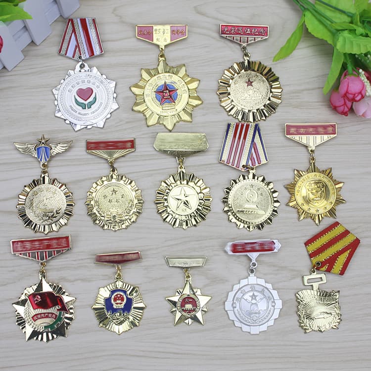 Medal custom-made three-dimensional relief die-cast zinc alloy medal multi-color ribbon award honor commemorative medal badge