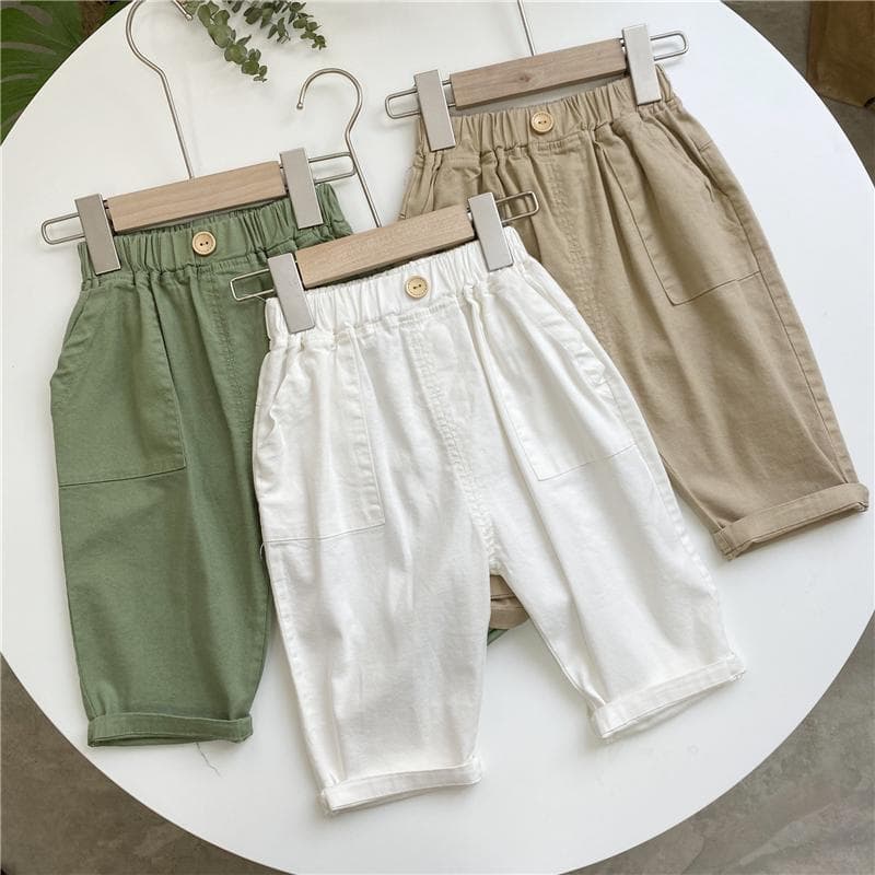 Boys Capri Pants Summer Thin Kids Cotton Casual Cargo Pants 3 Year Old Baby Shorts Casual Pants Summer Trendy
